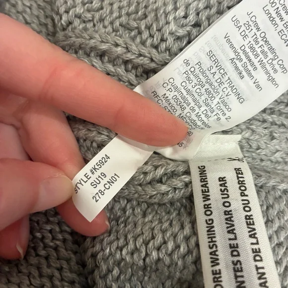 NWT J. Crew Women’s 1988 Rollneck Sweater Gray Fisherman Knit Size S - Picture 5 of 6